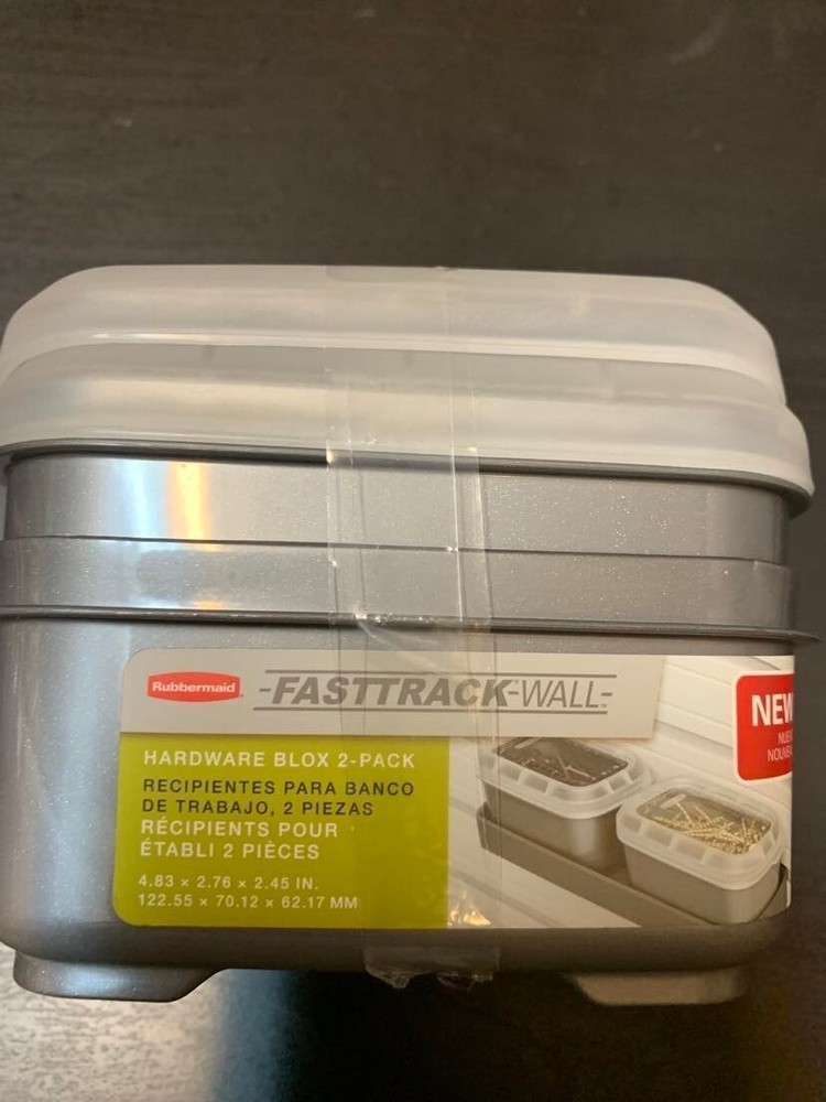 Rubbermaid FastTrack Wall Bench Blox Bin (2-Pack) (1960416)