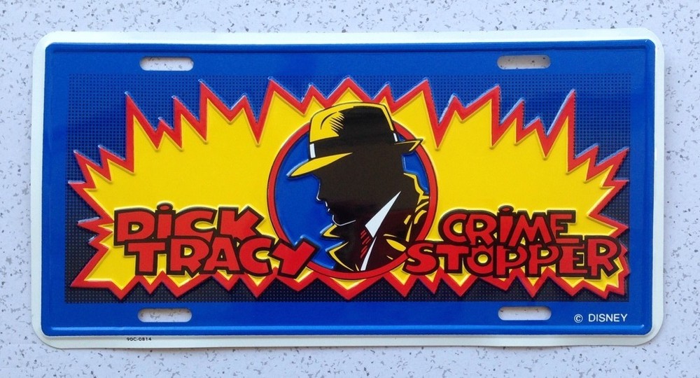 Dick Tracy Comic Detective Auto License Plate - Embossed Aluminum