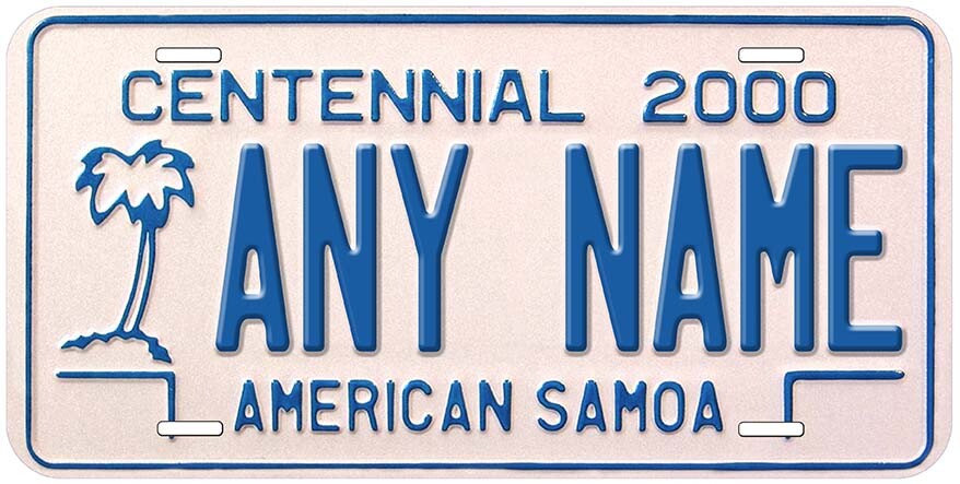 American Samoa 2000 Personalized Novelty Car License Plate