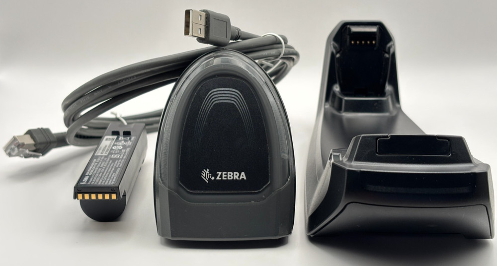 Zebra DS8178 Wireless 2D Barcode Scanner Kit + CR8178-SC Cradle & USB Tested