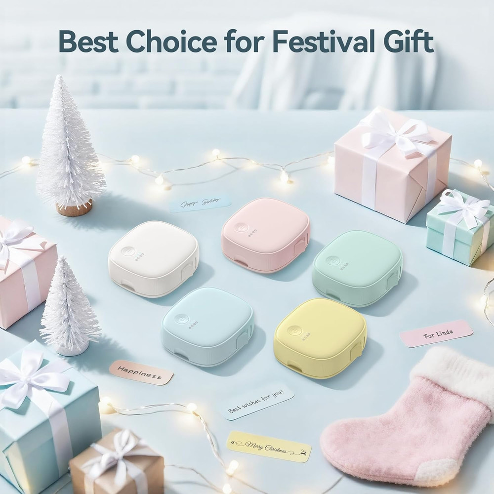 Mini Label Maker Machine with Tape AH-P05, Portable Bluetooth Mini Label Printer