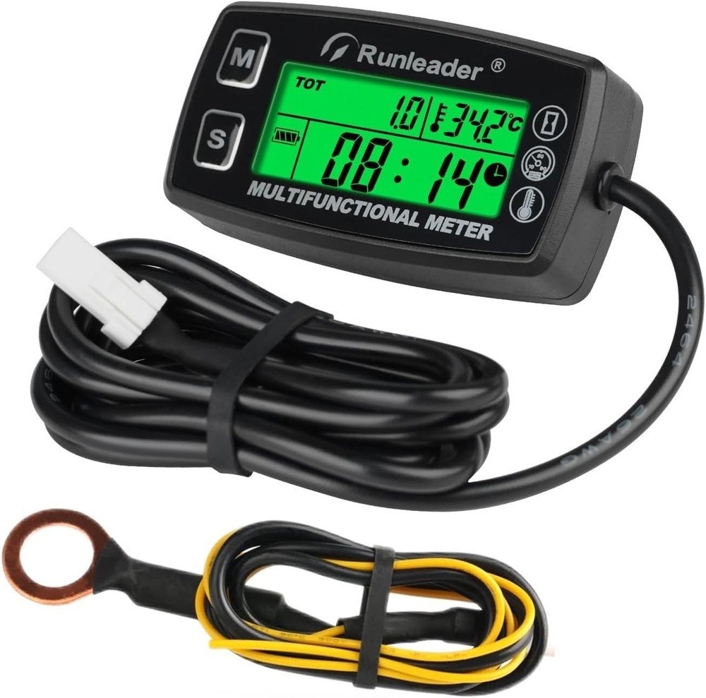 Engine Performance Monitor: Digital Hour Meter & Temperature Alert System