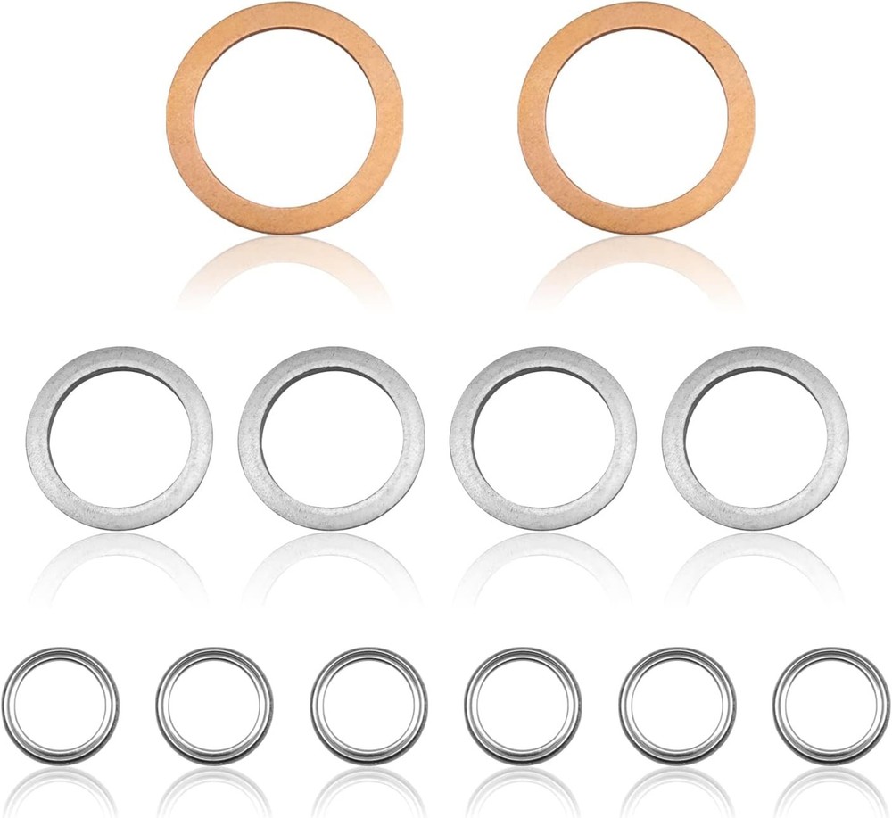 12pcs Differential Transfer Case Crush Washer Gasket Kit Compatible with...