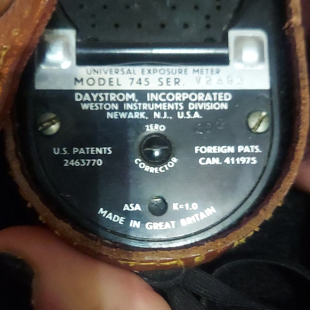 Weston Master IV 745 Analog Photography Light Meter Zero Corrector