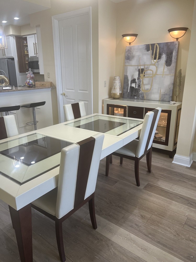 dining room set 4 chairs wooden
