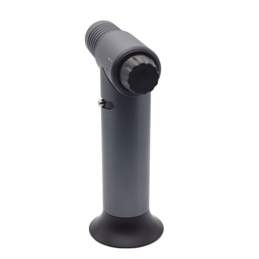 Jet Butane Torch Lighter Safety Lock & Adjustable Flame Refillable Gunmetal
