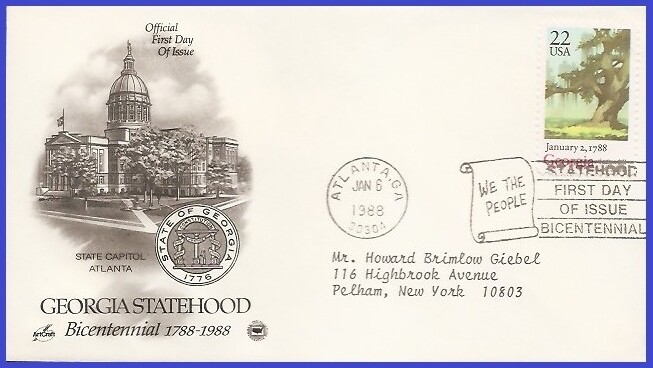 USA3 #2339 ADDR PCS ARTCRAFT FDC   Georgia