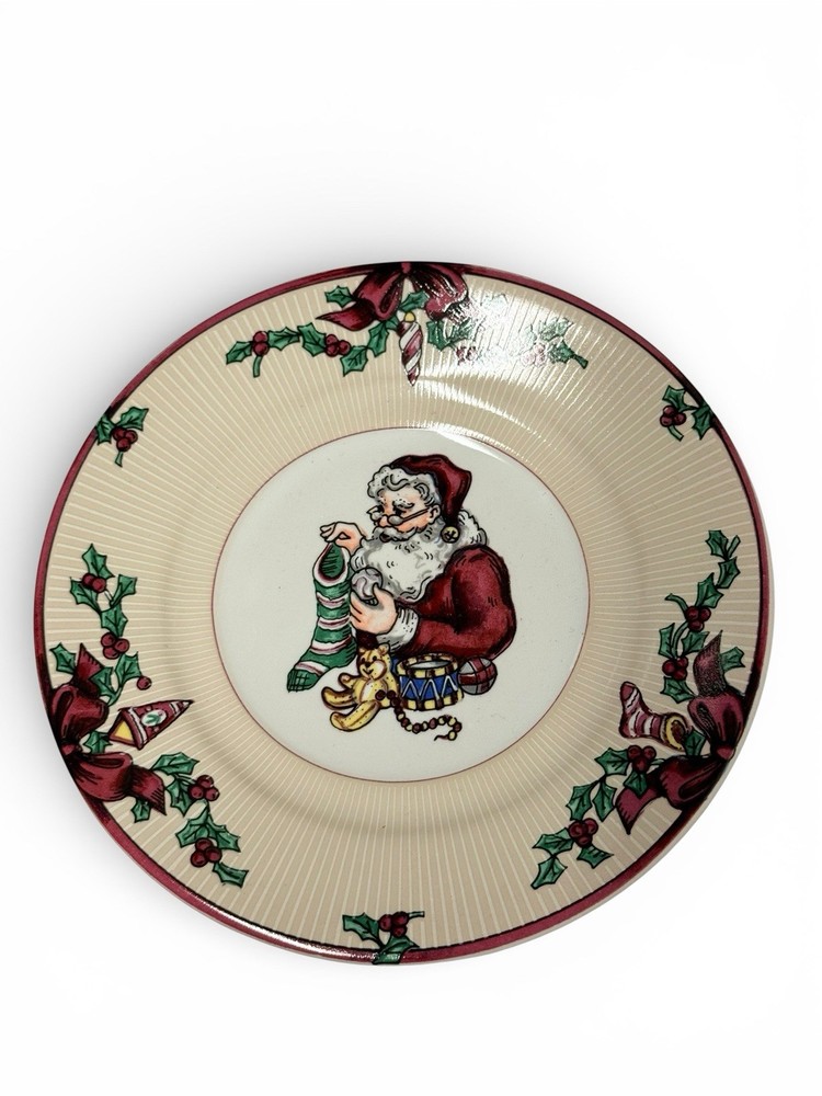 Fitz & Floyd Santa’s List 20pc Christmas Dinnerware Set – Plates & Cups