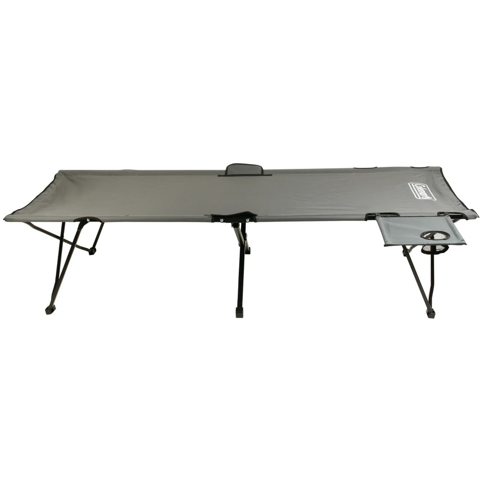 Coleman Pack-Away Camping Cot with Extra-Wide Design and Removable Side Table
