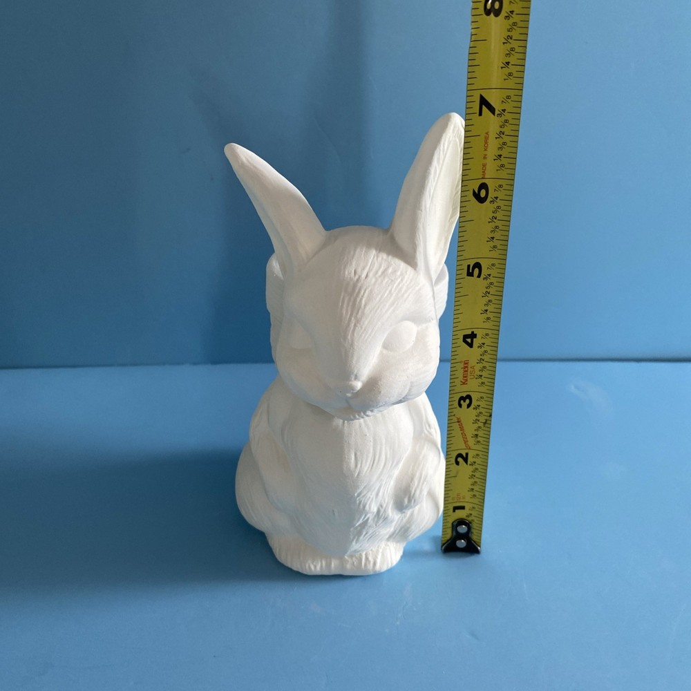 Ceramic Bisque Easter Bunny With Basket Ready To Paint