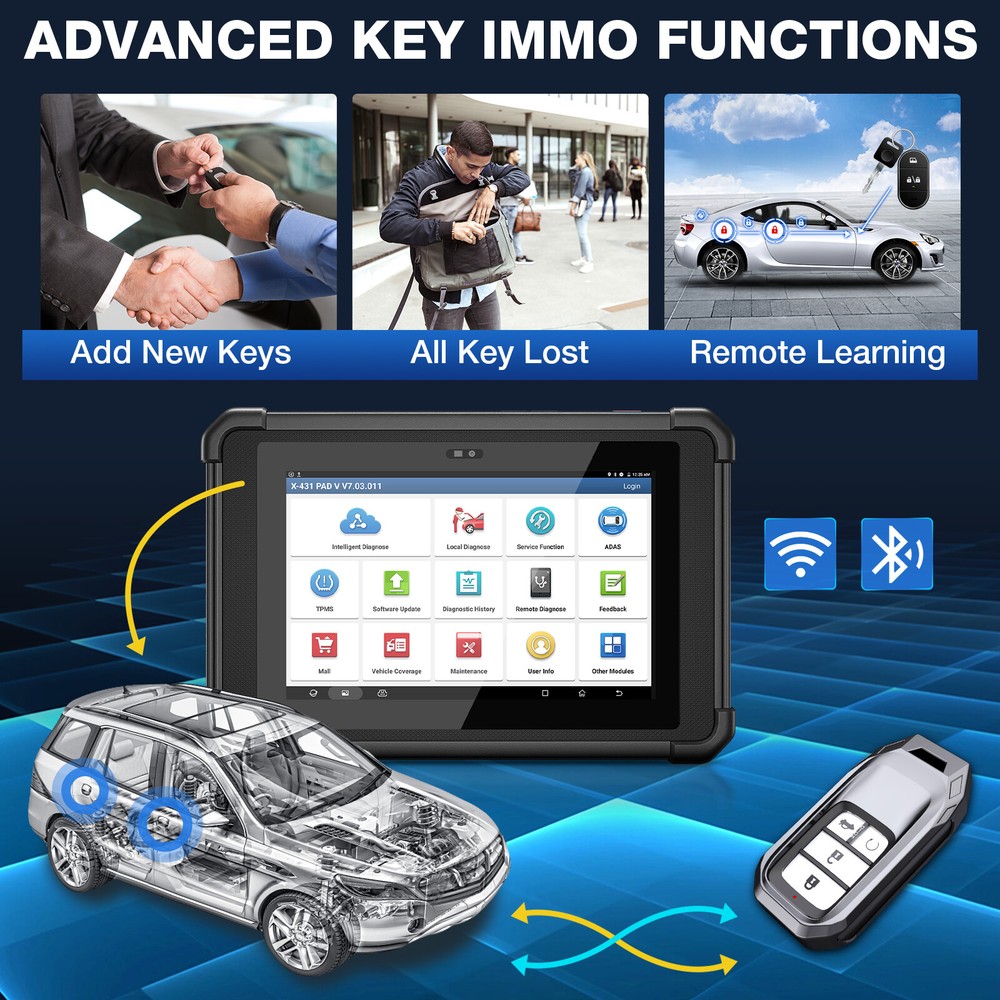 LAUNCH X431 PAD V + VII PRO 5 Car Diagnostic Scanner Tool Programming Key Coding