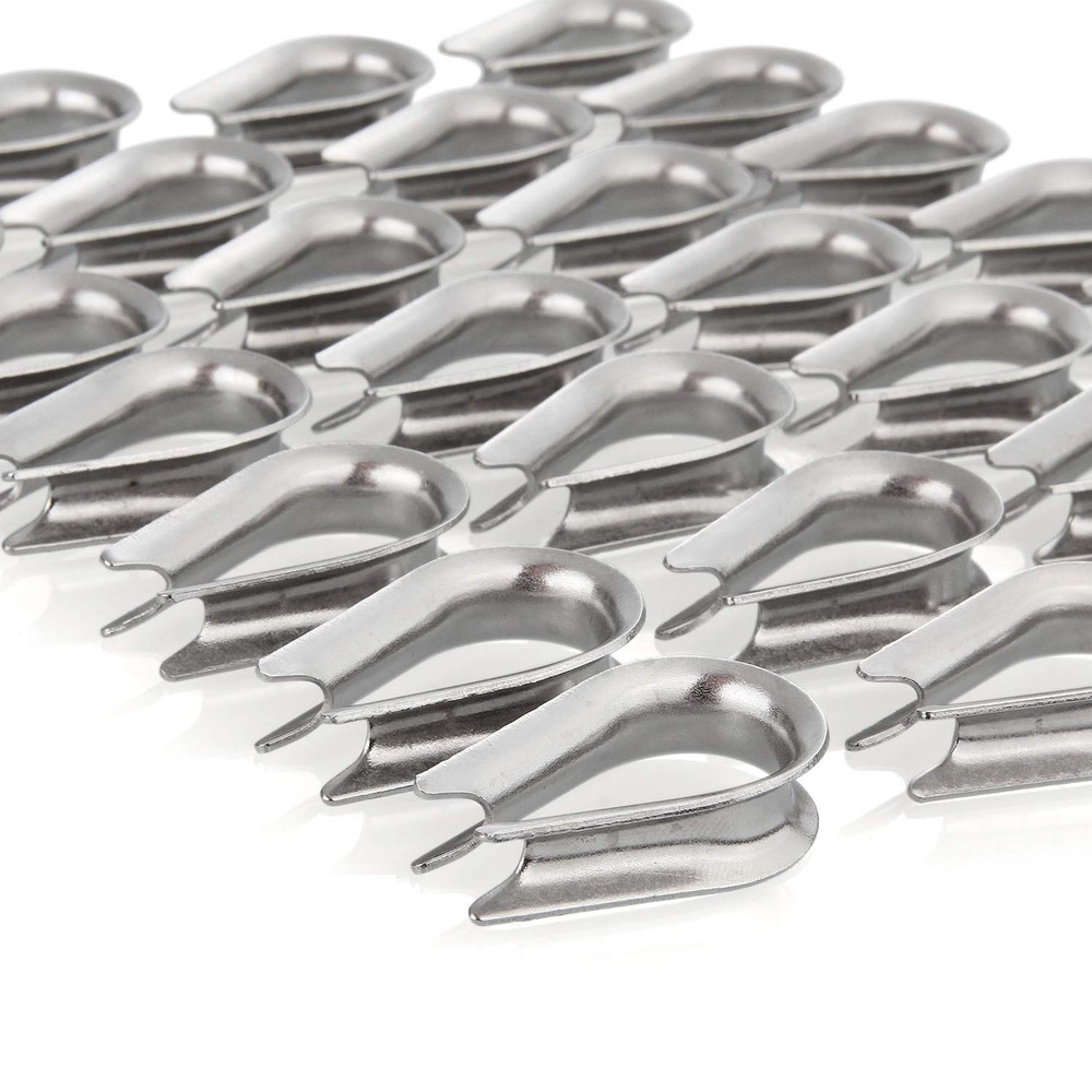 M6 Stainless Steel Thimble for 1/4 Dia Wire Rope Cable Thimbles Rigging50 Pack
