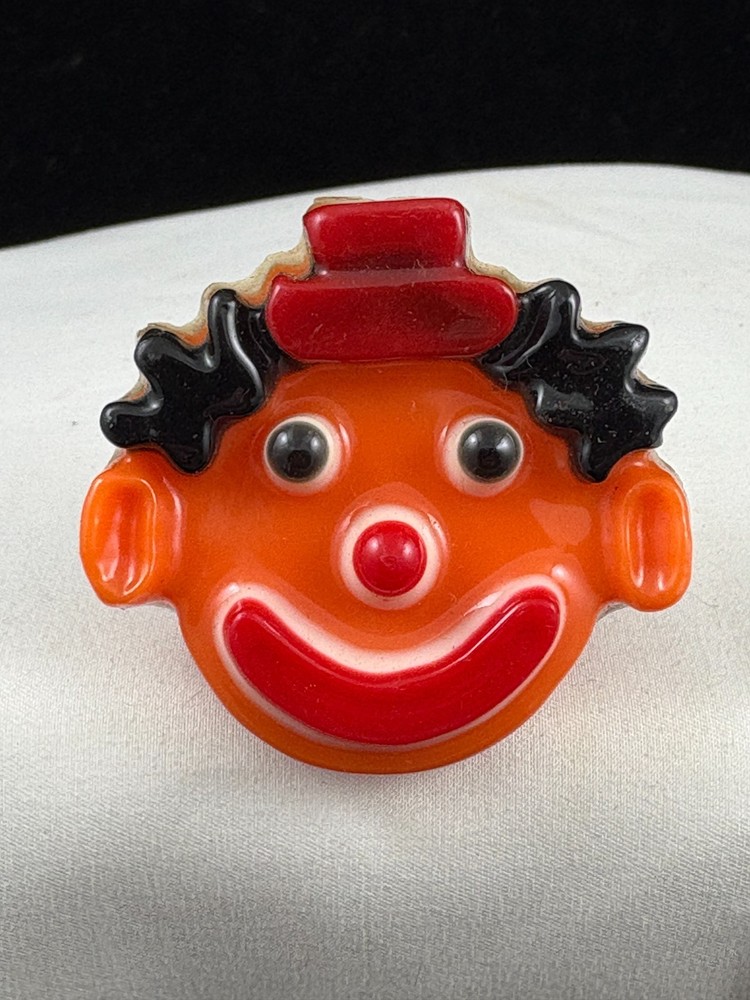 Vintage Clown Plug In Night Light Plug Lite Lucite Celluloid Works