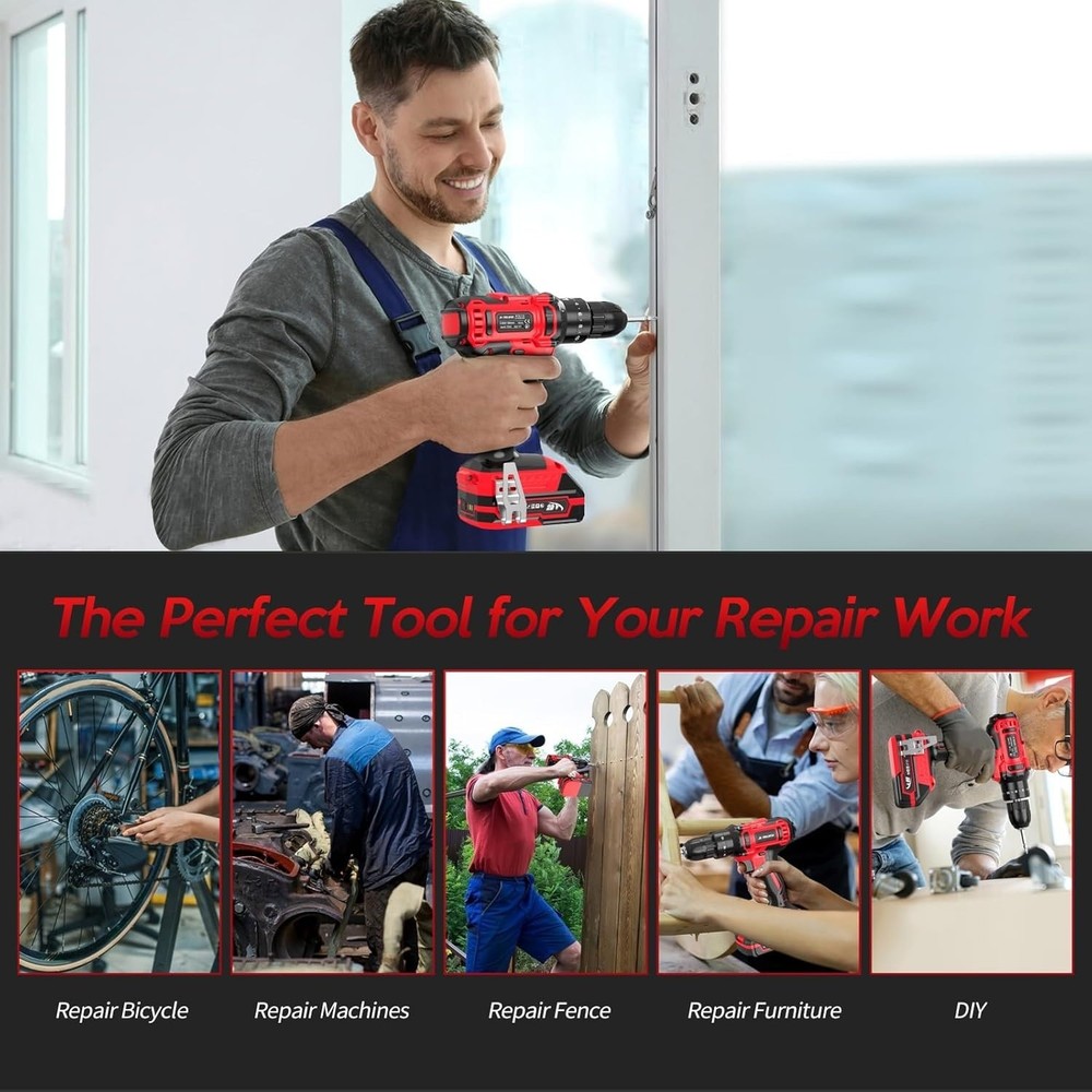 Max Cordless Impact Drill Driver Set with