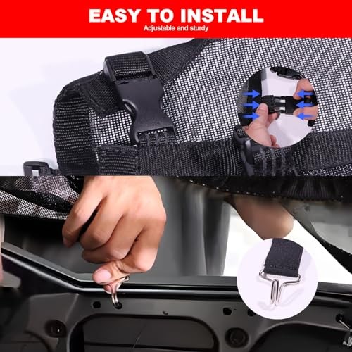 RZR XP4 1000 Window Mesh, Shield Ventilated Protective Door Net Roll Cage