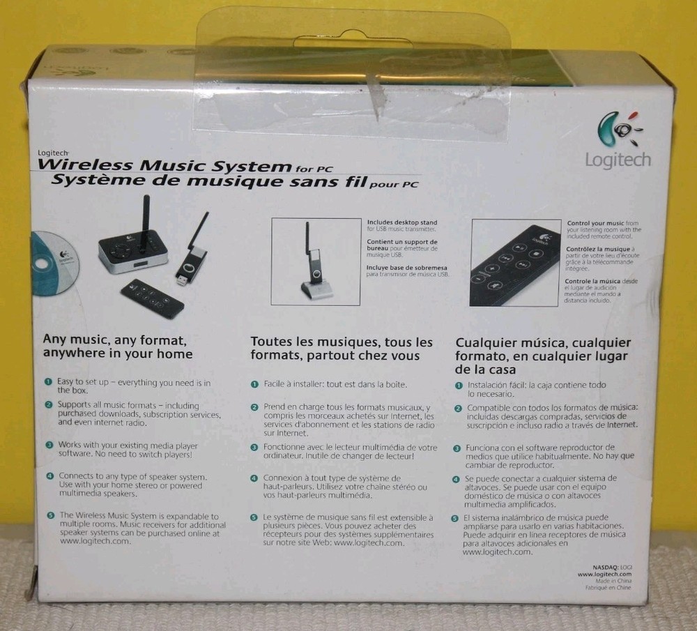 2005 LOGITECH WIRELESS MUSIC SYSTEM FOR PC. READ THE DESCRIPTION.