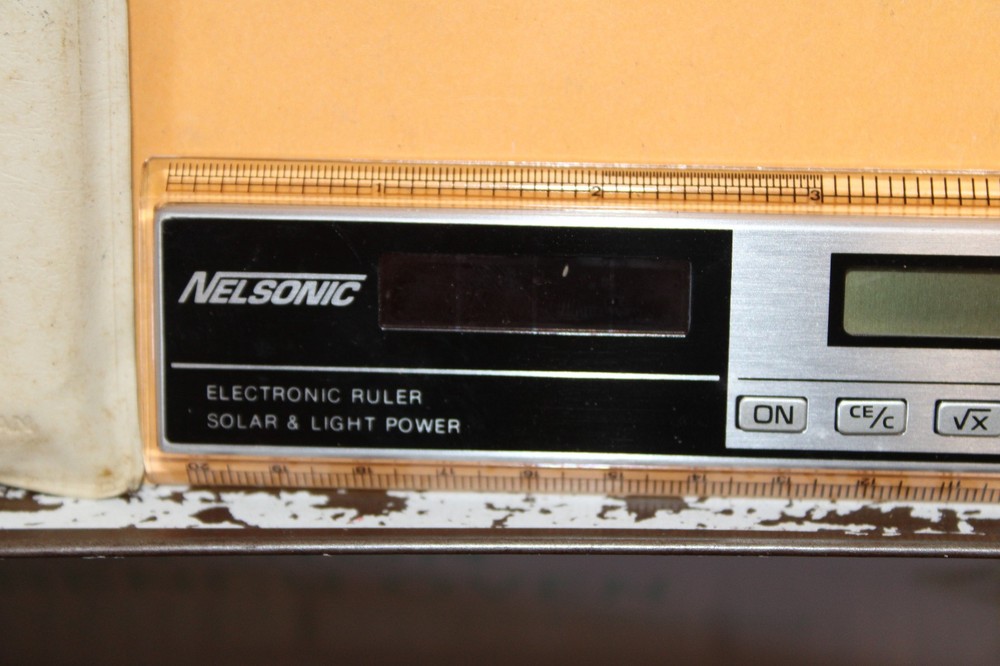 Vintage Nelsonic Electronic Ruler Solar & Light Powered Calculator