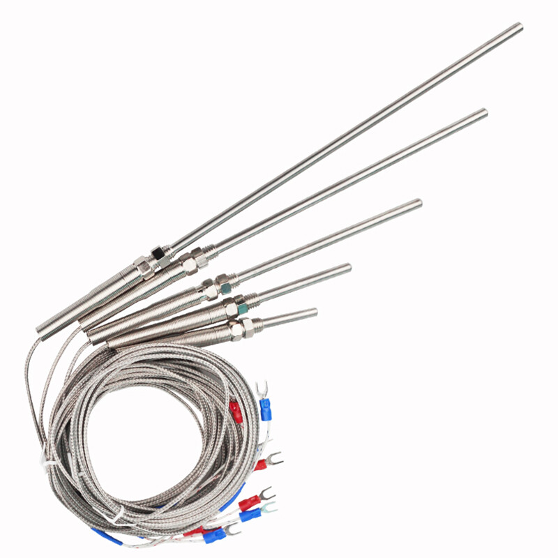 Platinum Resistor Temperature Sensor Thermocoupler K Type Probe 30mm - 200mm