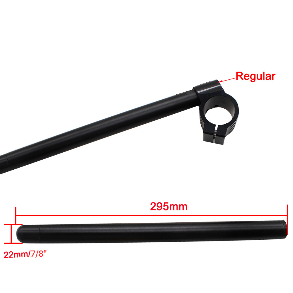 CNC Clip Ons 48mm Regular Fork 22mm Handle Bar Handlebar Clipon Black Motorcycle