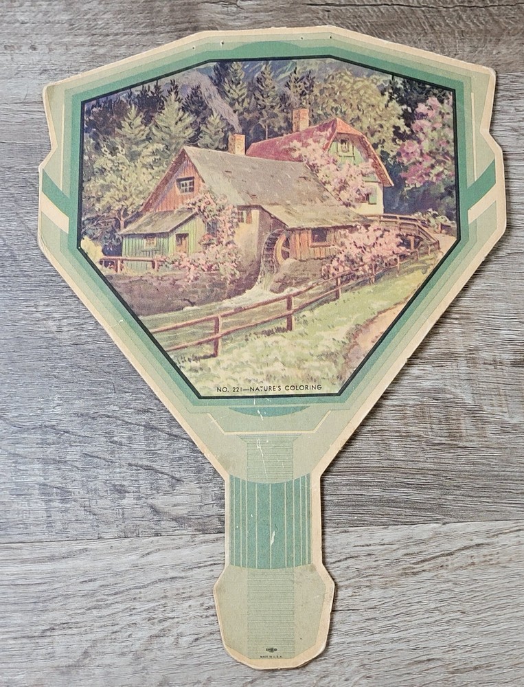 Vintage Dan-D-Grip Fan - With Cardboard Handle