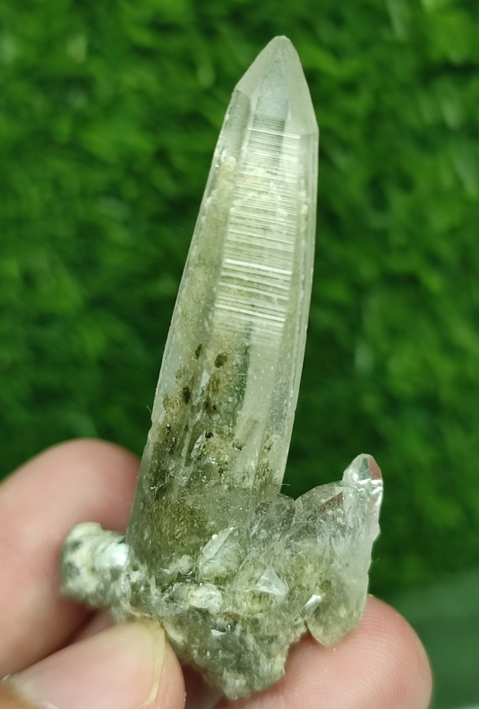 Lemurian  Quartz  Crystal With Unique Growth & Nice Terminations-Pak.