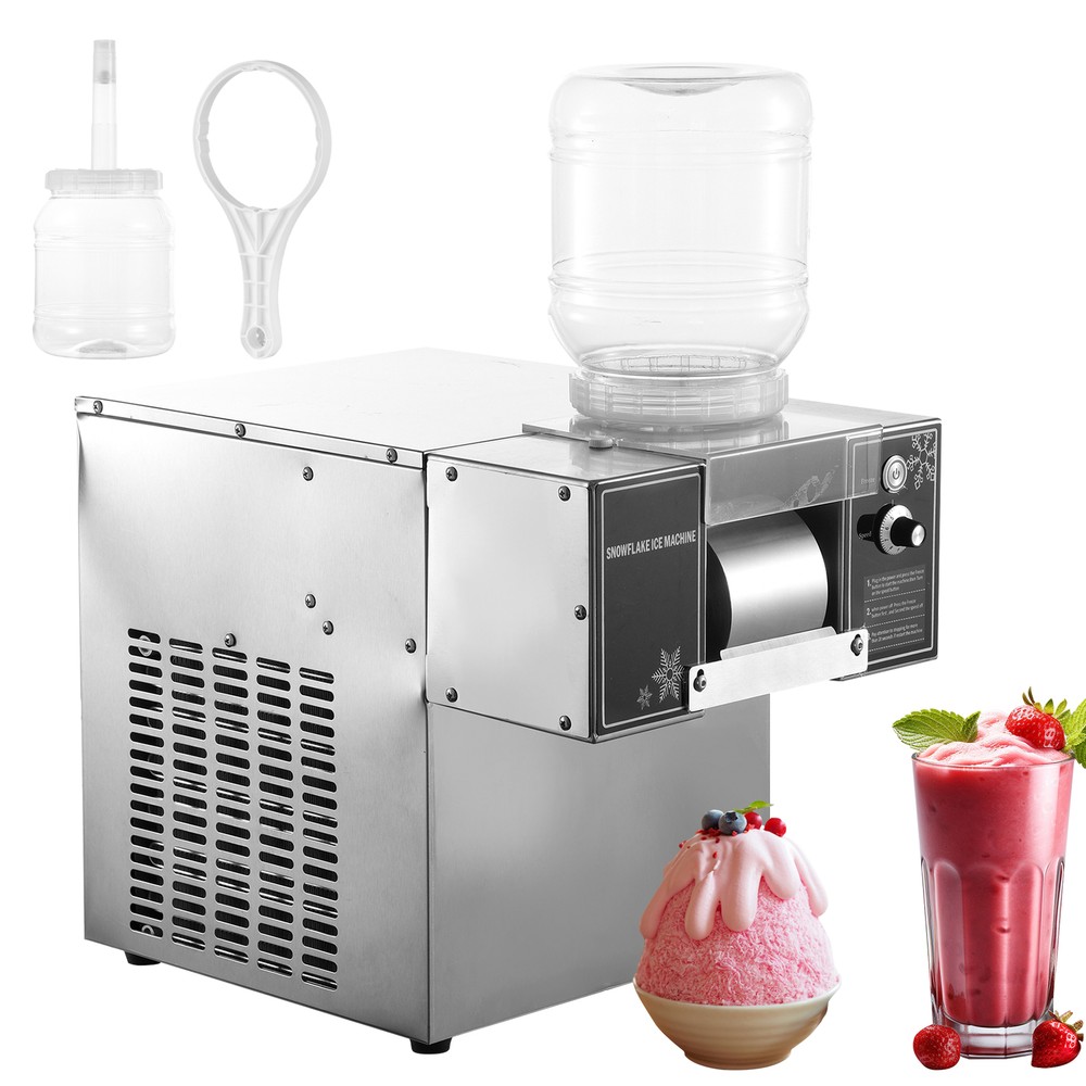 Commercial Snowflake Ice Machine, Snow Cone Machine, Ice Shaver Slush Maker