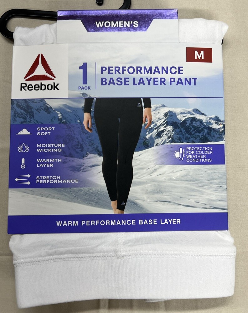 Reebok Women's Medium Performance Base Layer Pant WHITE