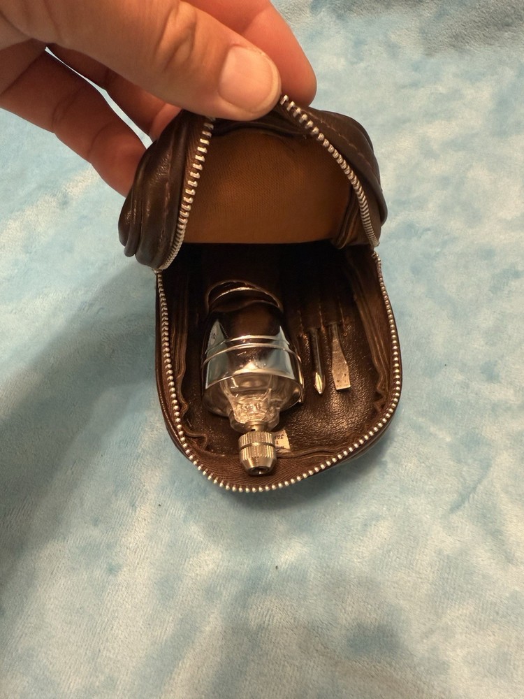 Vintage Flashlight Screwdriver Combination Screwdriver Bits & Case Sunrise Japan