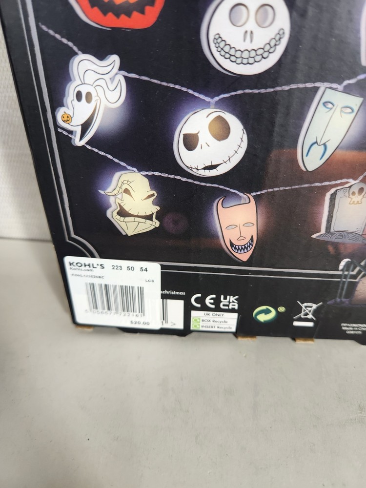 Nightmare Before Christmas String Lights Halloween Jack Sally Zero Oogie New