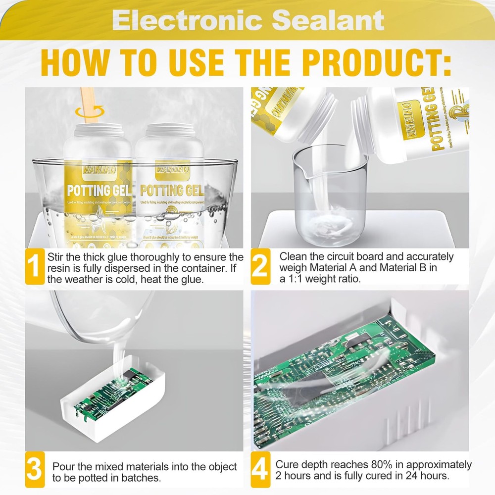 WANJAO Yellow Conformal Coating for Electronics, Electrical Potting