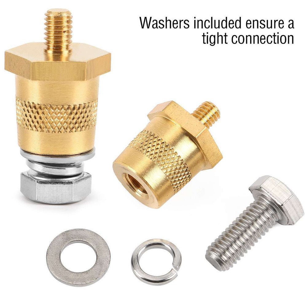 2x Battery Pole Adapter Terminal Connector Fittings M6 M8 Thread Post Adapter