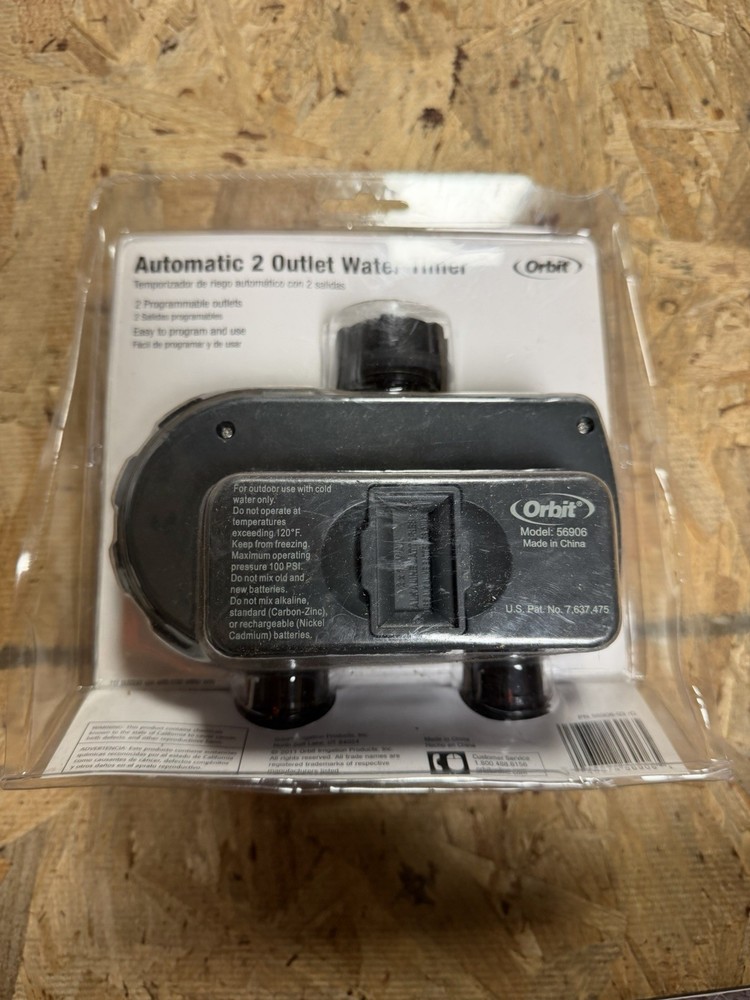 Orbit Automatic 2 Outlet Water Timer. Model # 56906.