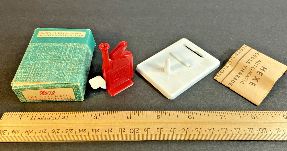Hexe Automatic Needle Threader W/ Box & Instructions, Vintage