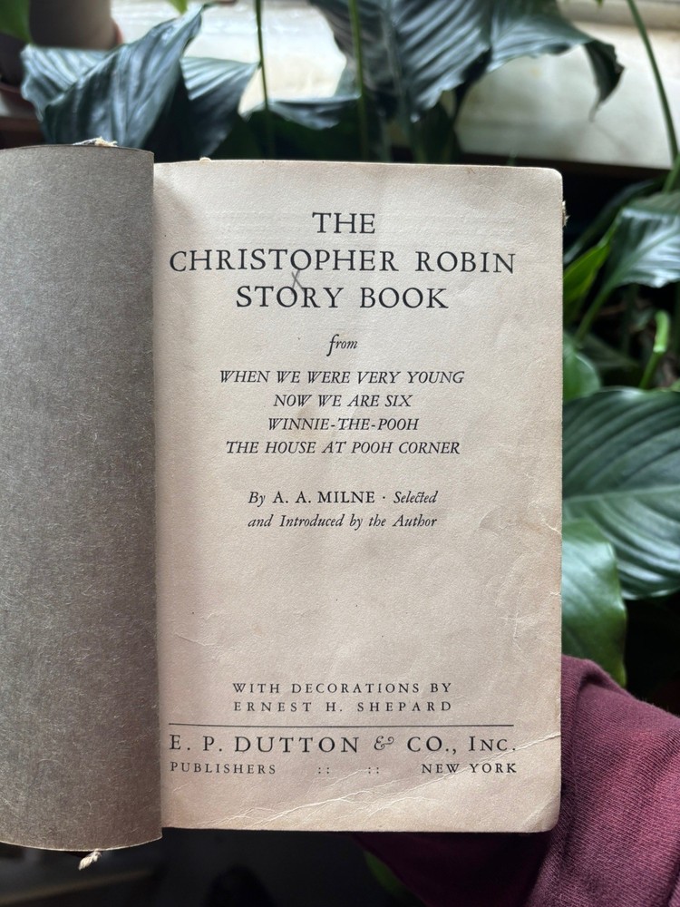 A A Milne First Edition Christopher Robin Story Book