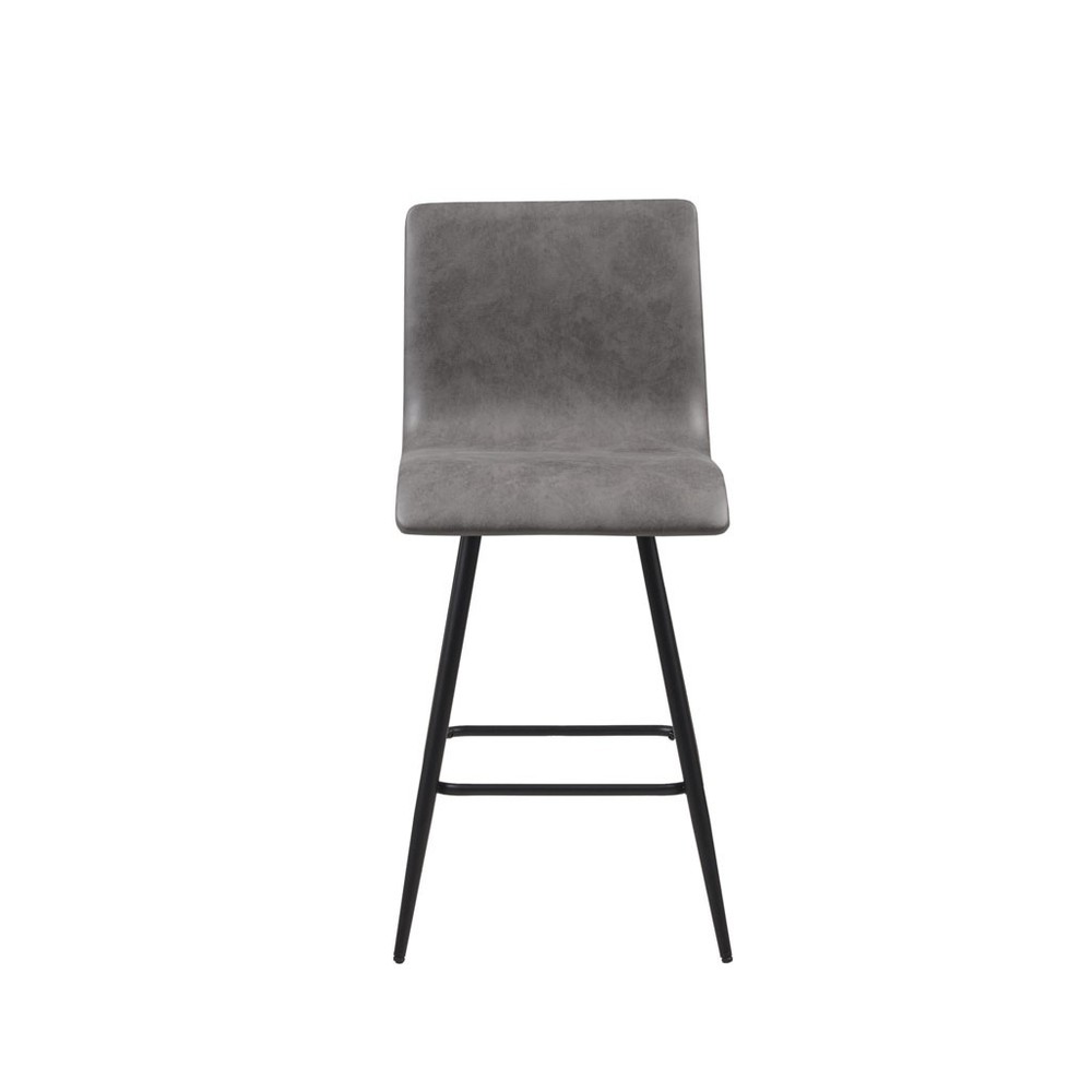 Faux Leather Swivel Counter Stool