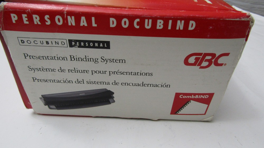 GBC Docubind Personal Presentation Binding System Machine CombBIND #7704100