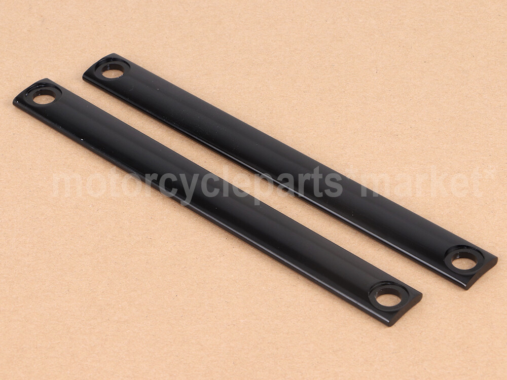 Black Fork Panel Accent Strips Molding Trim For Harley Heritage Softail Classic