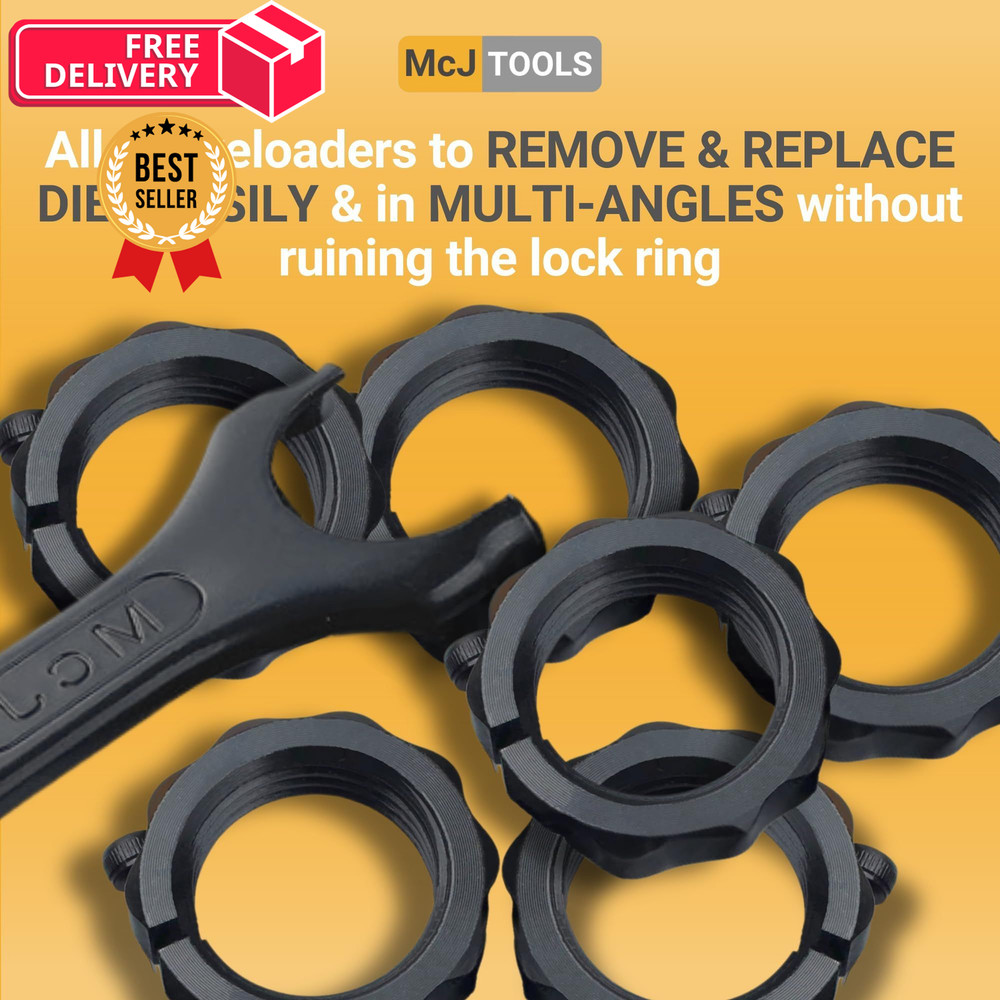 McJ Tools Reloading Die Lock Rings 1st Gen 12pack