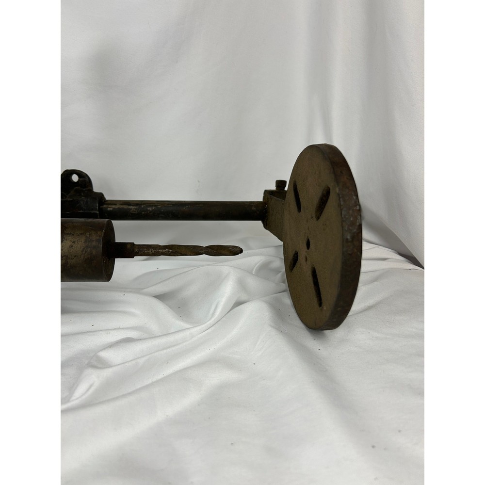 Antique Champion Blower Forge Post Drill Lancaster PA Hand Crank Drill