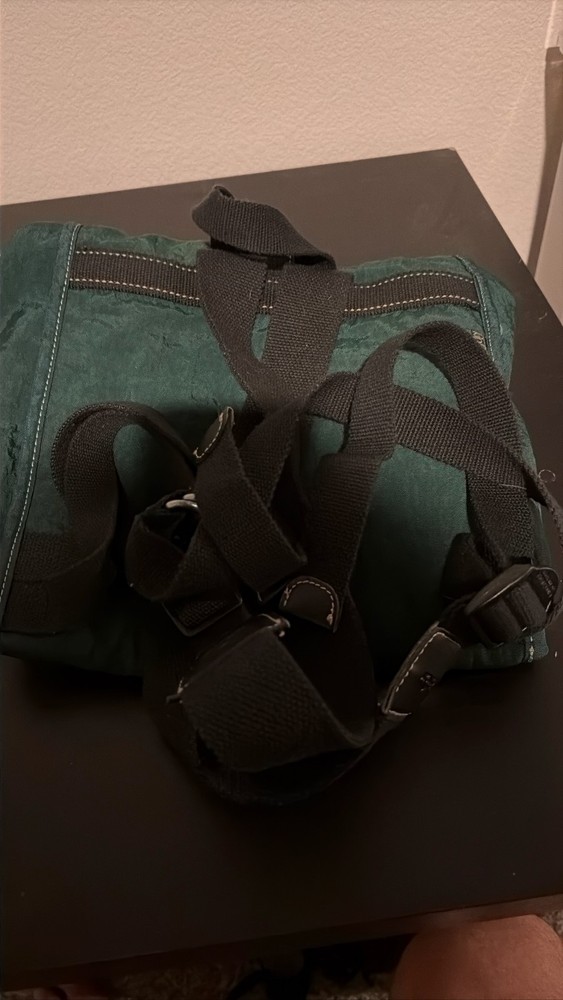 KIPLING 90s Y2K Drawstring Green Backpack