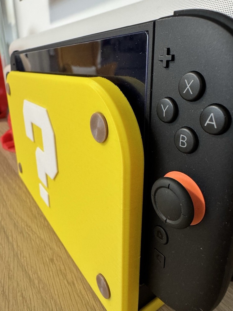 Nintendo Switch 2 Dock Cover Snap On Mario Block Design
