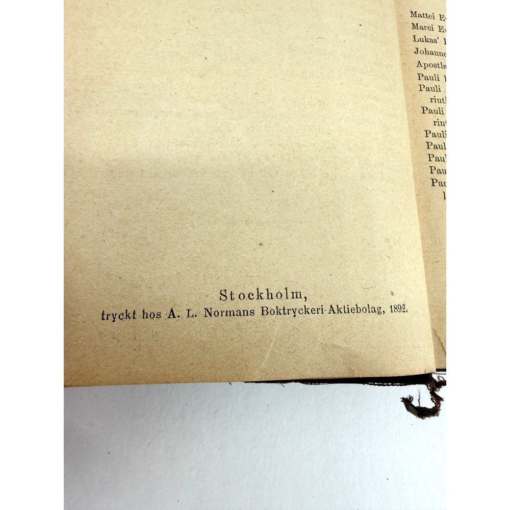 Nya Testamentet och PSALTAREN, 1892