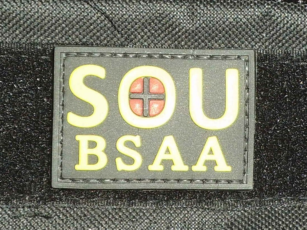 RESIDENT EVIL SOU BSAA - CHRIS - PVC PATCH - CUT & LOOP BACKING NEW ZOMBIE