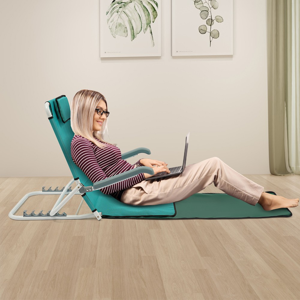 Foldable Adjustable Bed Backrest Support Sit-up Back Rest Bed Chair 198.42 lbs