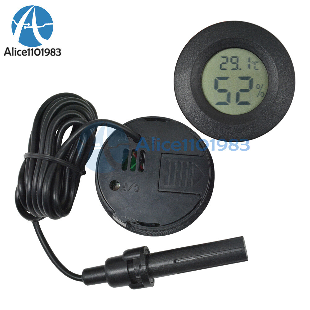 Mini Humidity Hygrometer Thermometer Temperature Meter Probe with 1.5m Cable