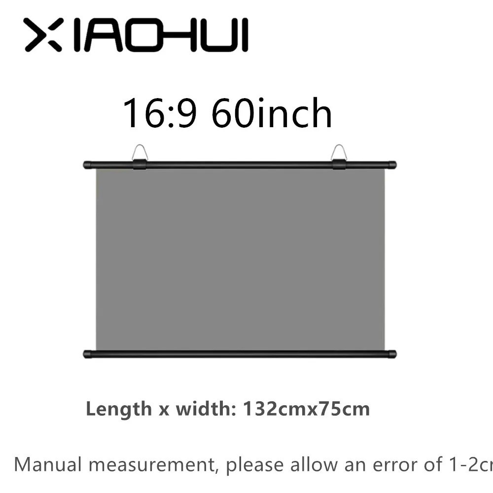 Projector Screen Projection Screen Manual Pull Down HD Screen Outdoor/Indoor