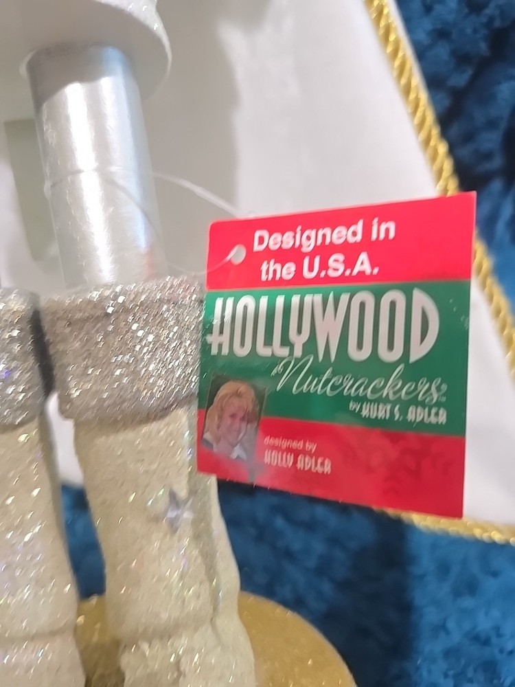 Holly & Kurt Adler Hollywood Nutcracker White Wizard Nutcracker 17" HA0493