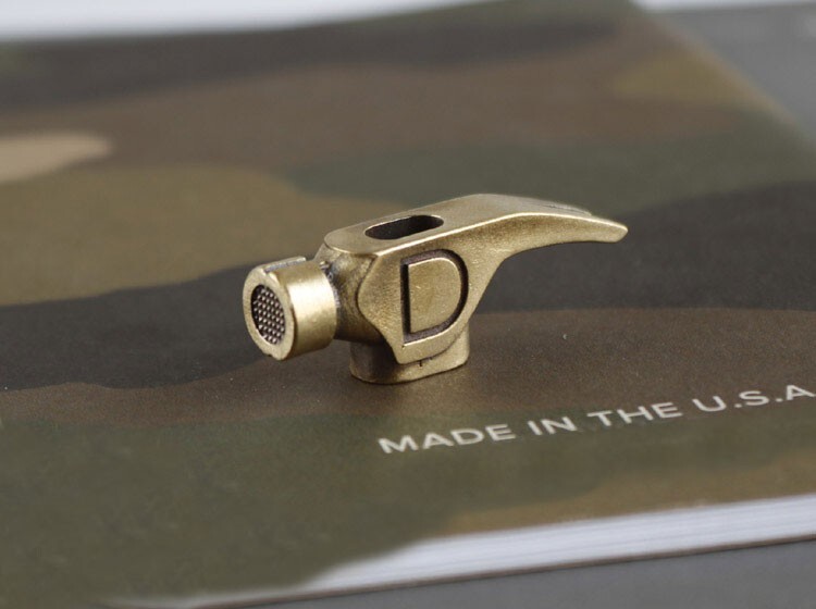 EDC Solid Retro Brass DIY Hammer Creative Crowbar Keychain Knife Pendant Tool