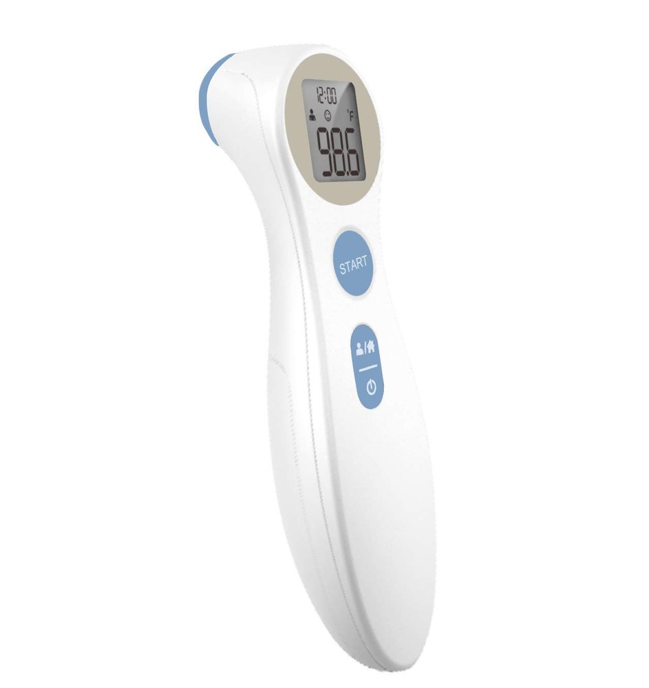 Digital Forehead Thermometer - Infrared - White (Body Temperature Reader, Lig...