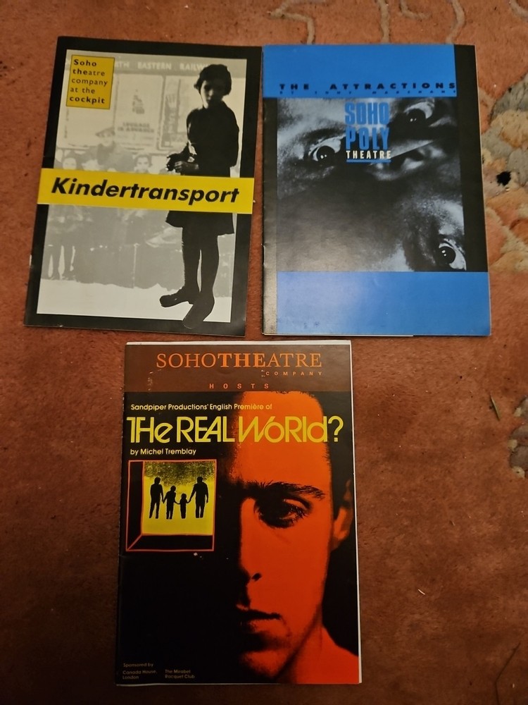 3 'Soho' Theatre Programmes